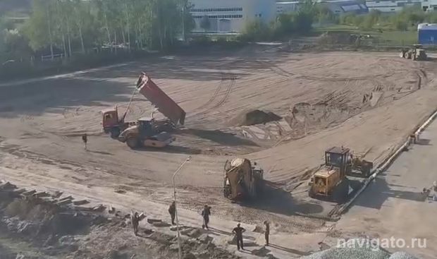 Футбольный стадион на ОбьГЭС