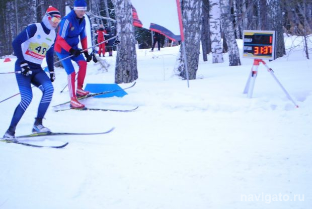 Гонка лыжников-учёных