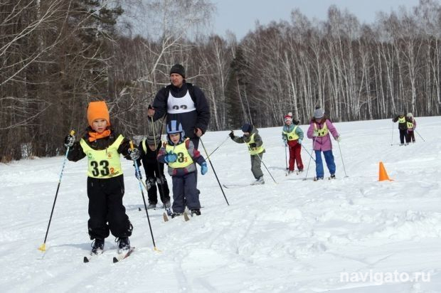 Семейные старты на лыжах