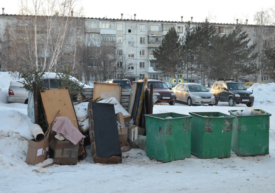 Открытая мусорка. ТБО В Новосибирской области.