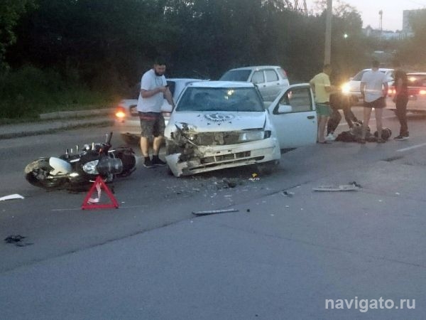 ДТП с мотоциклом на Балтийской. Есть пострадавшие