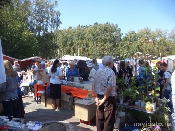 Возле Дома ученых проходит садоводческая ярмарка