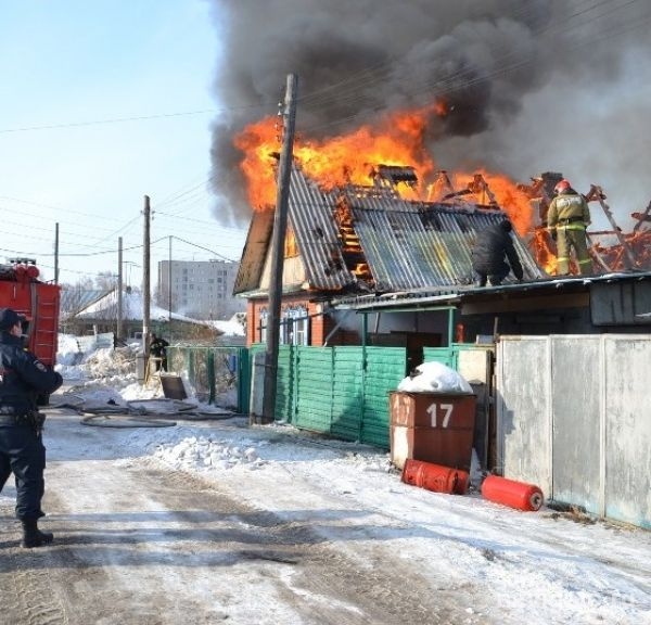 В Бердске сгорел частный дом