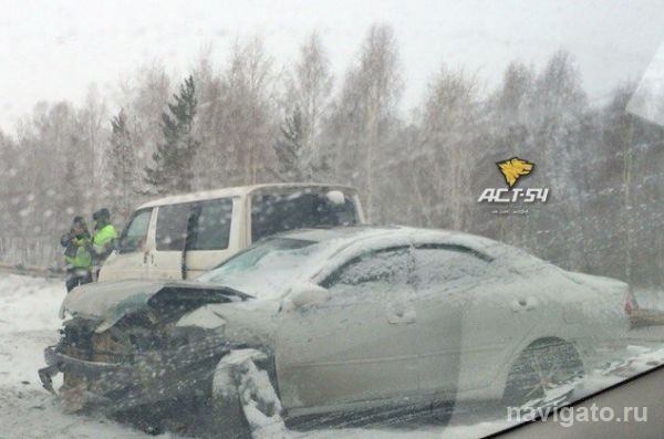 Крупная авария на трассе перед Бердском