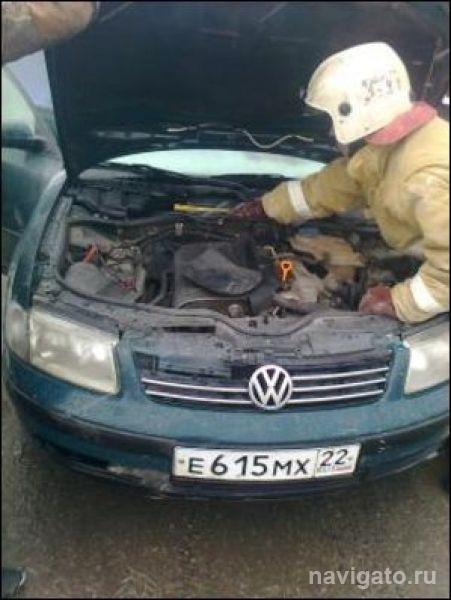 На Жемчужной загорелся Фольксваген