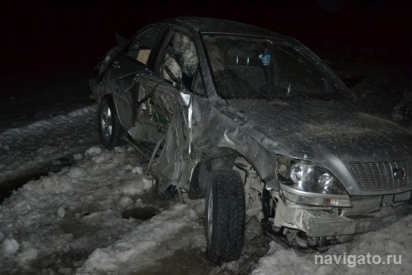 Водитель вылетел из 