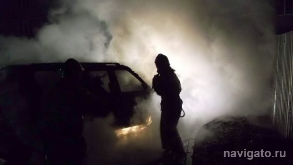 На ОбьГЭС сгорел автомобиль
