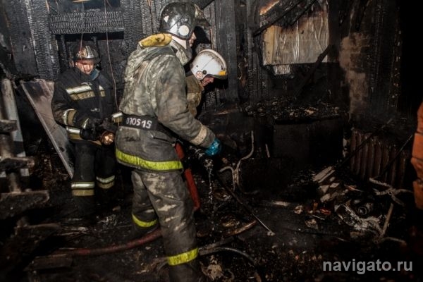 В Бердске сгорел частный дом