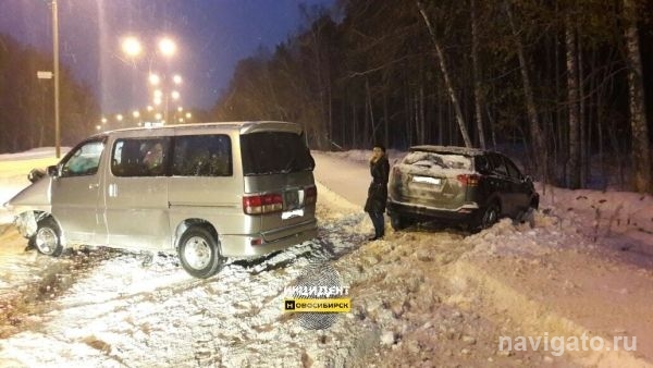Лобовое столкновение на Бердском шоссе
