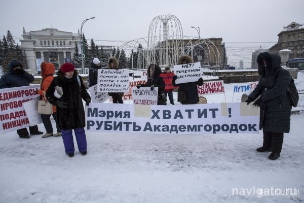 Эко-активисты из Академгородка присоединились к пикету против точечной застройки