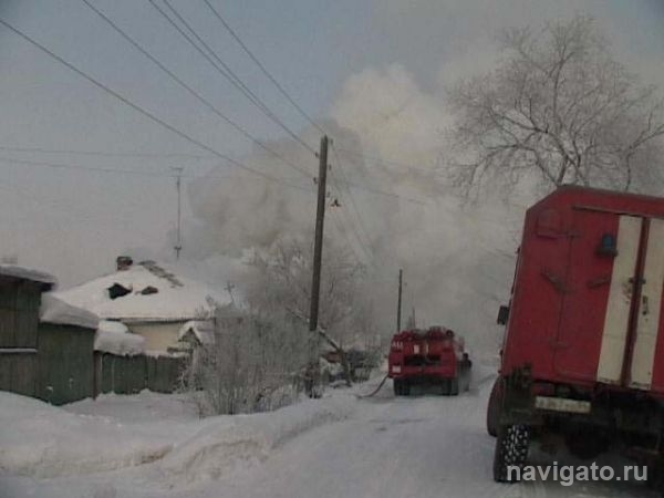 Пожар в частном доме на ОбьГЭС