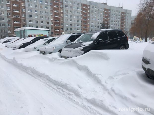 Снег поглотил Советский район