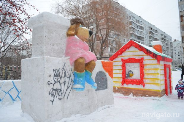 В тройке лучших снежный городок «Каникулы в Простоквашино»