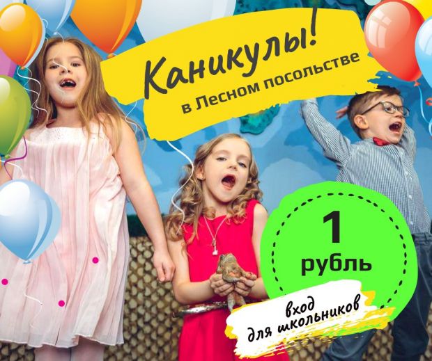 Каникулы в Лесном посольстве: вход для школьников – 1 рубль!