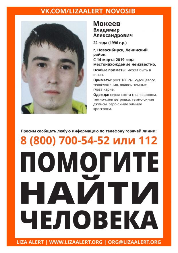 Волонтеры просят помощи в поисках Владимира Мокеева