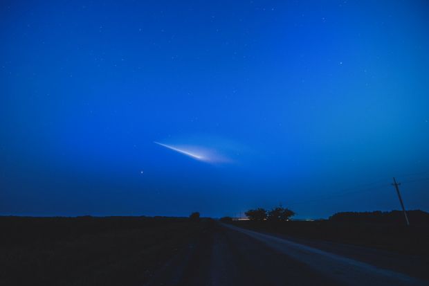 Запуск ракеты с Байконура сфотографировали в Новосибирске