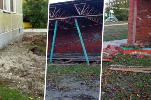Веранда и крыльцо в одном из детсадов Академгородка разваливаются