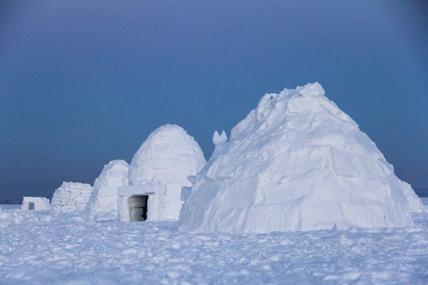 Сделай иглу в Городе эскимосов!