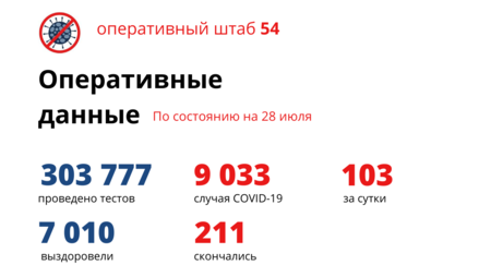 Коронавирусом в Новосибирской области заразились более 9 тысяч человек