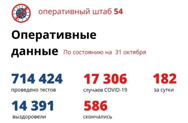 В Новосибирской области выявили еще 182 случая коронавируса