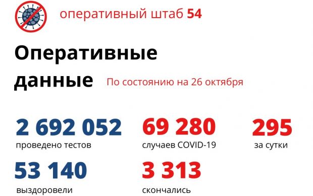 Максимальное число заболевших COVID-19 выявили в Новосибирской области